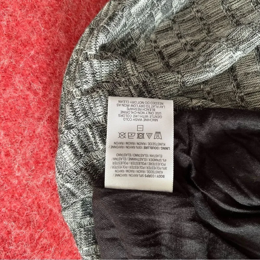 Maeve Anthropologie Emerson Swing Dress Gray Space Dye Knit Pockets Mock Neck S - Picture 5 of 14